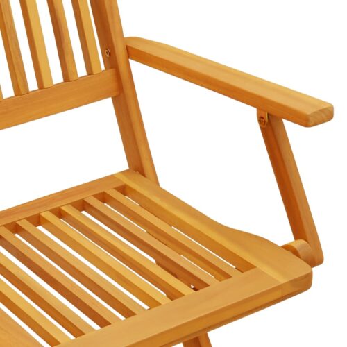 3-Piece Folding Bistro Set Solid Wood Acacia - Image 8