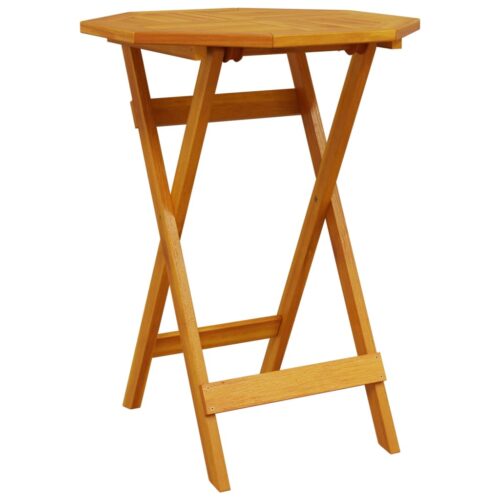 3-Piece Folding Bistro Set Solid Wood Acacia - Image 3