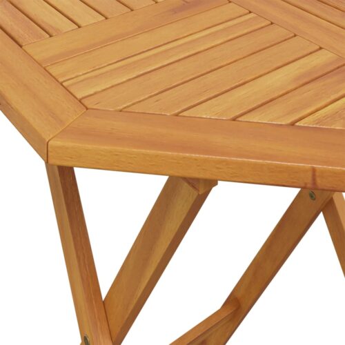 3-Piece Folding Bistro Set Solid Wood Acacia - Image 7