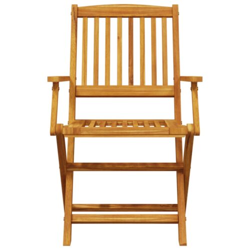 3-Piece Folding Bistro Set Solid Wood Acacia - Image 6