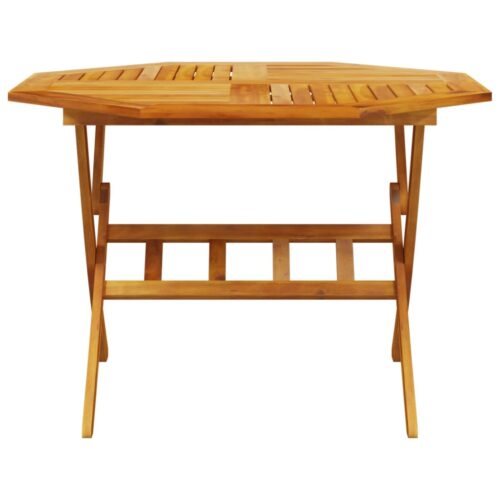 5-Piece Folding Garden Dining Set Solid Wood Acacia - Image 4