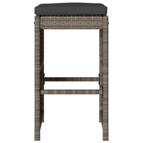 6x Garden Bar Stools with Cushions Wicker Rattan Outdoor Patio Dining Chairs - Image 4