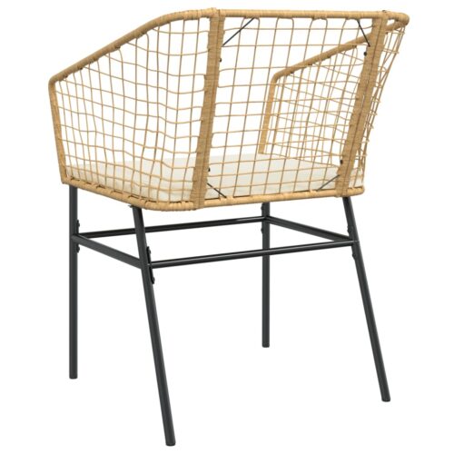 Garden Chairs 2pcs with Cushions Brown Poly Rattan - Image 7