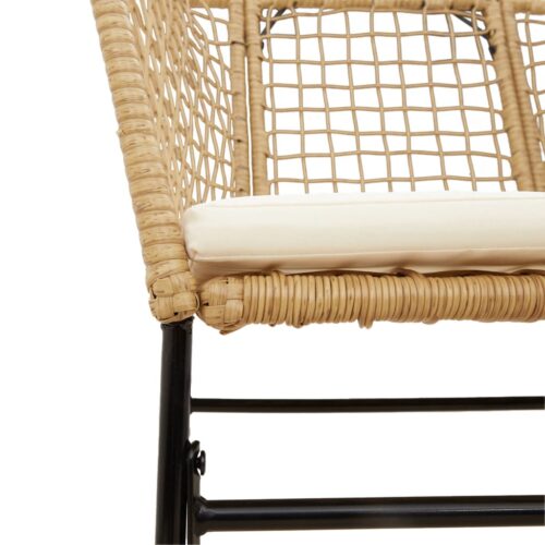 Garden Chairs 2pcs with Cushions Brown Poly Rattan - Image 8