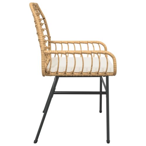 Garden Chairs 2pcs with Cushions Brown Poly Rattan - Image 6