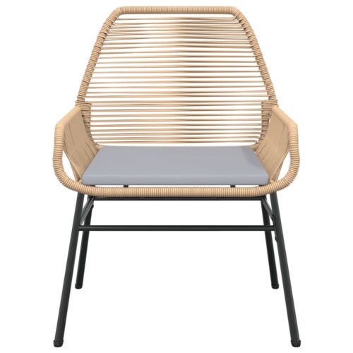 Garden Chairs 2pcs with Cushions Brown Poly Rattan - Image 5