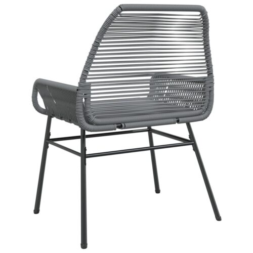 Garden Chairs 2pcs with Cushions Grey Poly Rattan - Image 7