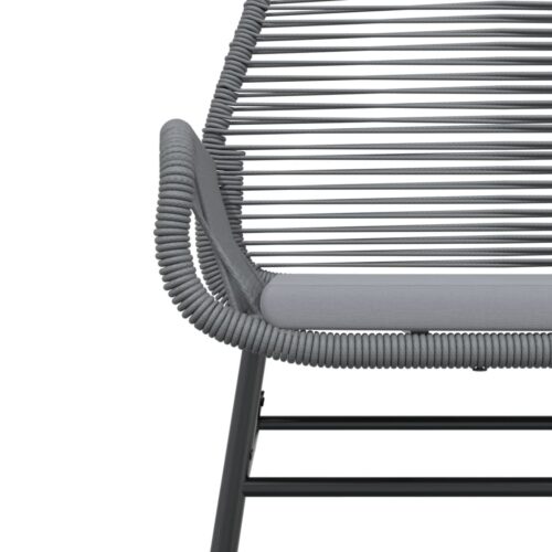 Garden Chairs 2pcs with Cushions Grey Poly Rattan - Image 8