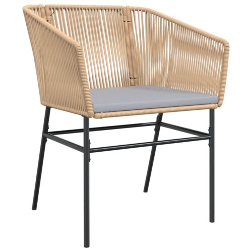 Garden Chairs 2pcs with Cushions Brown Poly Rattan - Image 4