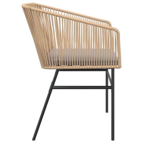 Garden Chairs 2pcs with Cushions Brown Poly Rattan - Image 6