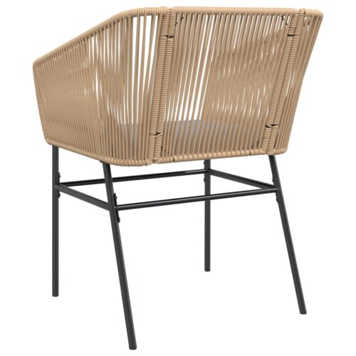 Garden Chairs 2pcs with Cushions Brown Poly Rattan - Image 7