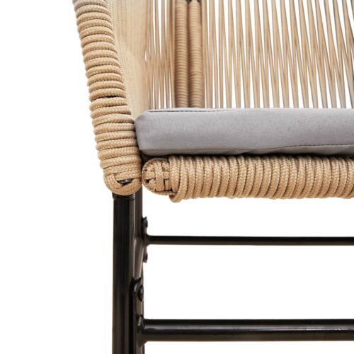 Garden Chairs 2pcs with Cushions Brown Poly Rattan - Image 8