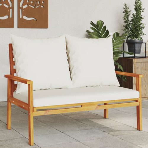 Garden Sofa Bench 120cm with Cushion Solid Wood Acacia - Image 2