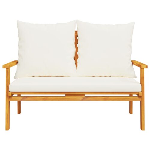 Garden Sofa Bench 120cm with Cushion Solid Wood Acacia - Image 4