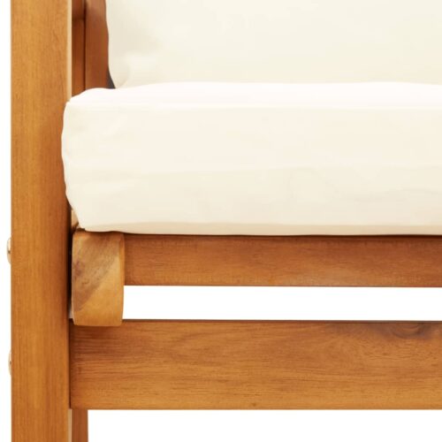 Garden Sofa Bench 120cm with Cushion Solid Wood Acacia - Image 7