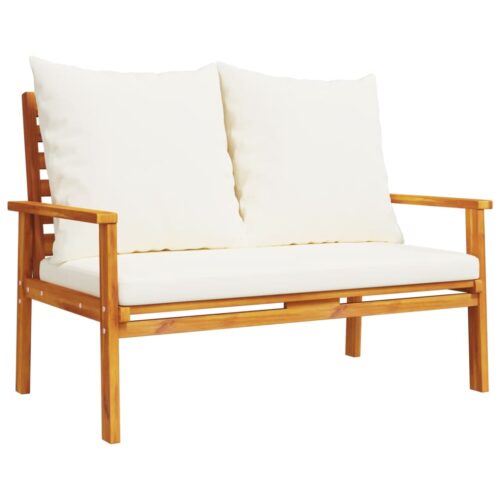 Garden Sofa Bench 120cm with Cushion Solid Wood Acacia - Image 9