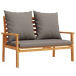 Garden Sofa Bench 120cm with Cushion Solid Wood Acacia