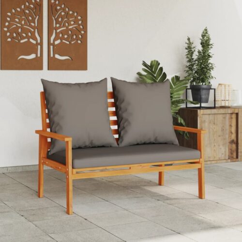 Garden Sofa Bench 120cm with Cushion Solid Wood Acacia - Image 3