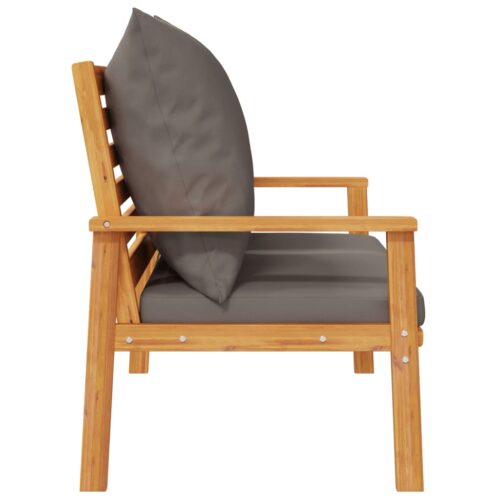 Garden Sofa Bench 120cm with Cushion Solid Wood Acacia - Image 5