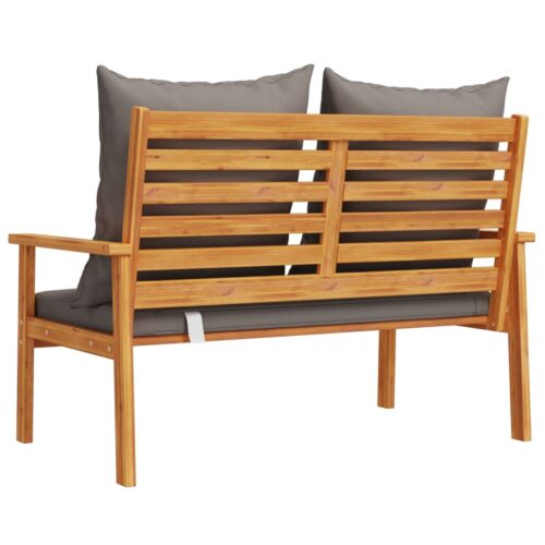 Garden Sofa Bench 120cm with Cushion Solid Wood Acacia - Image 6