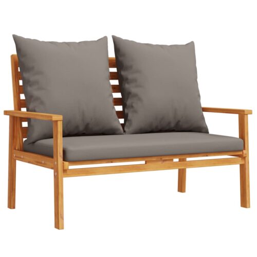 Garden Sofa Bench 120cm with Cushion Solid Wood Acacia - Image 9
