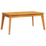 Garden Dining Table 100x55x45cm Solid Wood Acacia