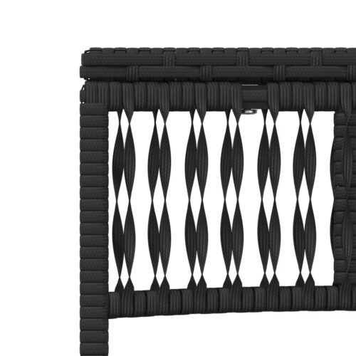 Sun Loungers 2pcs with Table Black Poly Rattan - Image 10