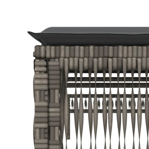 Sun Loungers 2pcs with Table Grey Poly Rattan - Image 8
