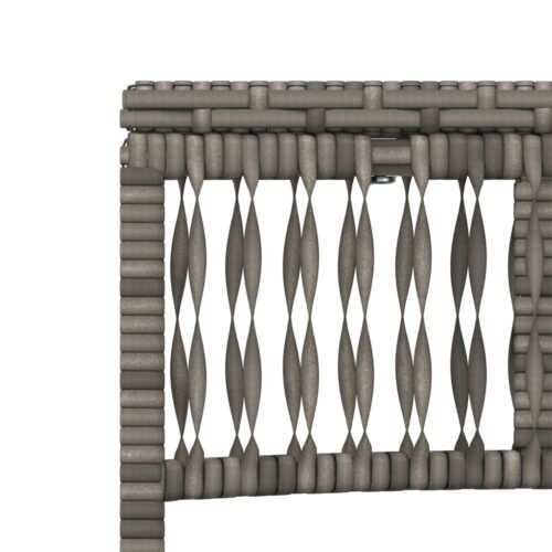 Sun Loungers 2pcs with Table Grey Poly Rattan - Image 9