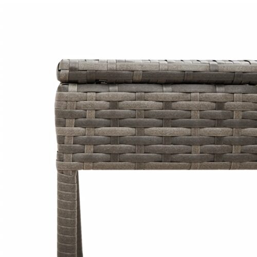 Sun Loungers 2pcs with Table Grey Poly Rattan - Image 10