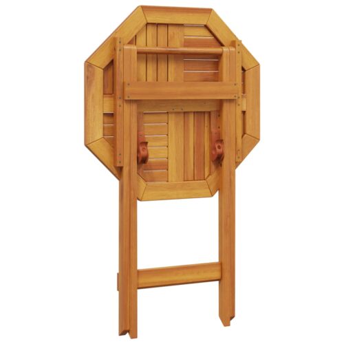 Folding Garden Table 60x75cm Solid Wood Acacia - Image 9