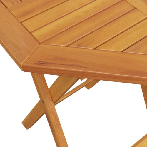 Folding Garden Table 60x75cm Solid Wood Acacia - Image 10