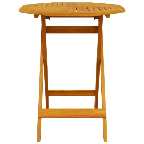 Folding Garden Table 70x75cm Solid Wood Acacia - Image 4