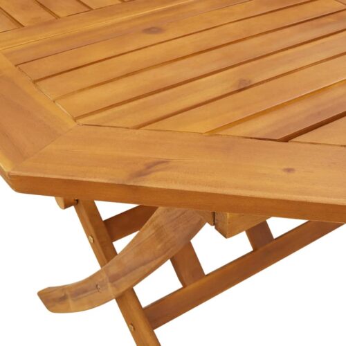 Folding Garden Table 110x75cm Solid Wood Acacia - Image 10