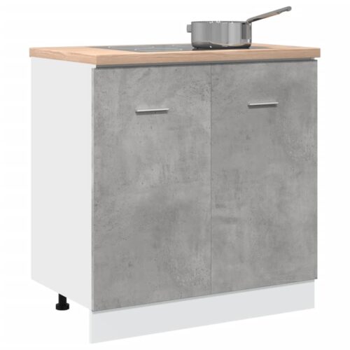 Wooden Sink Bottom Cabinet Concrete Grey 80x46x81.5cm - Image 2