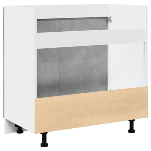 Wooden Sink Bottom Cabinet Concrete Grey 80x46x81.5cm - Image 7