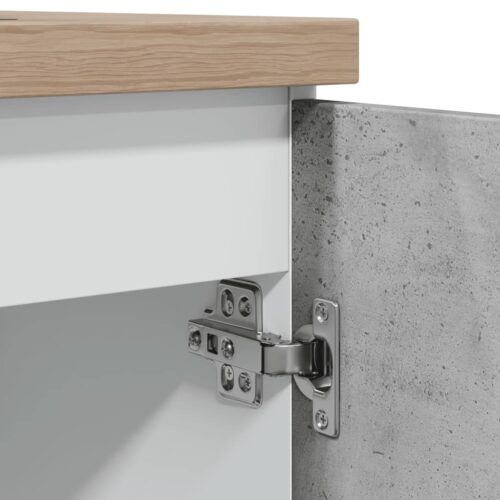 Wooden Sink Bottom Cabinet Concrete Grey 80x46x81.5cm - Image 9