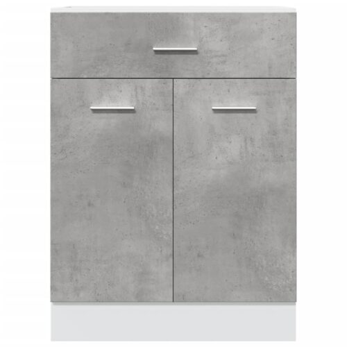 Wooden Drawer Bottom Cabinet Concrete Grey 60x46x81.5cm - Image 4