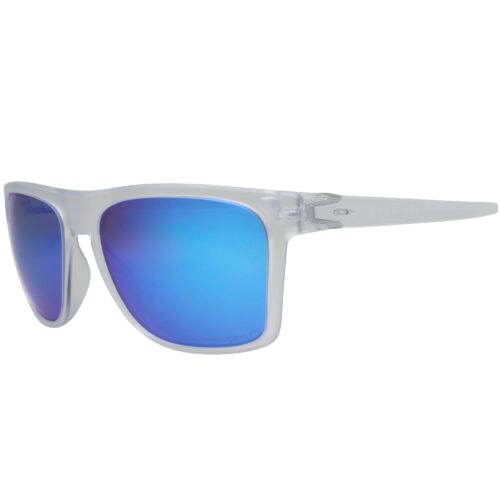 Oakley OO 9100-0757 Leffingwell Matte Clear Prizm Sapphire Polarized Sunglasses - Image 2