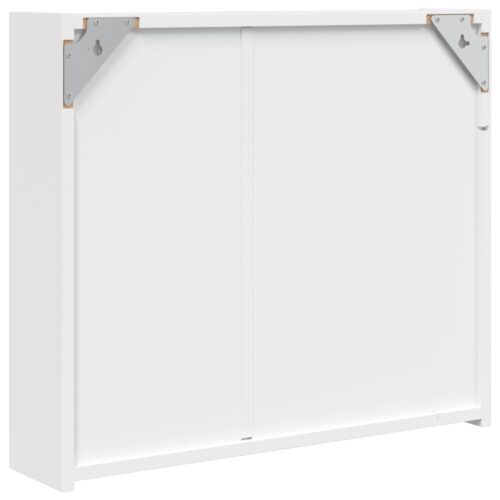 Bathroom Mirror Cabinet with LED Light White 60x13x52 cm - Image 8