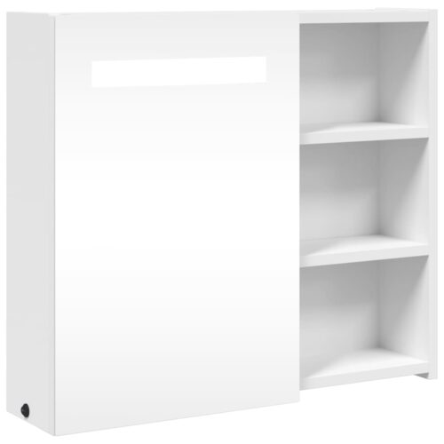 Bathroom Mirror Cabinet with LED Light White 60x13x52 cm - Image 13
