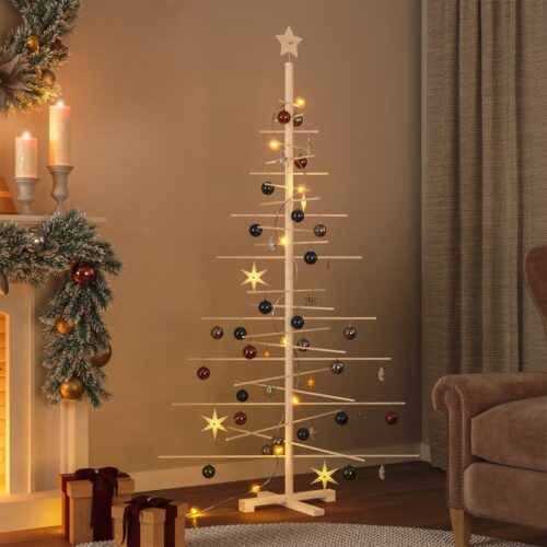 Wooden Christmas Tree Table Top Xmas Decor 180cm Solid Wood Pine
