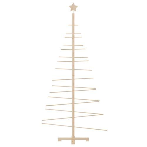 Wooden Christmas Tree Table Top Xmas Decor 180cm Solid Wood Pine - Image 3