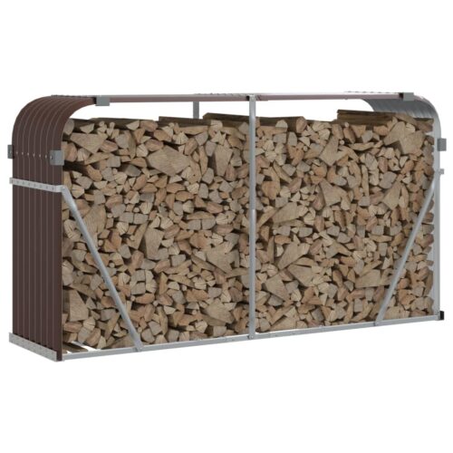 Log Holder Brown 180x45x100cm Galvanised Steel - Image 3