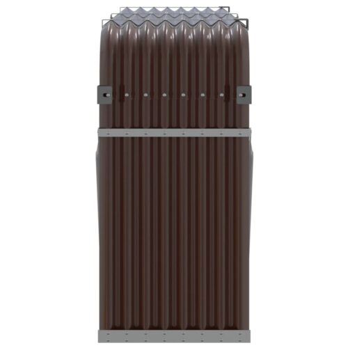 Log Holder Brown 180x45x100cm Galvanised Steel - Image 5