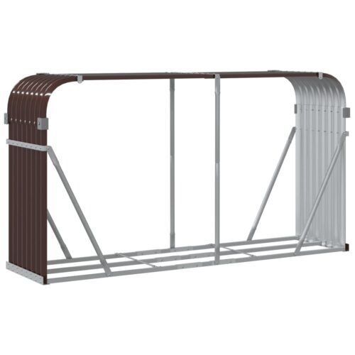 Log Holder Brown 180x45x100cm Galvanised Steel - Image 6