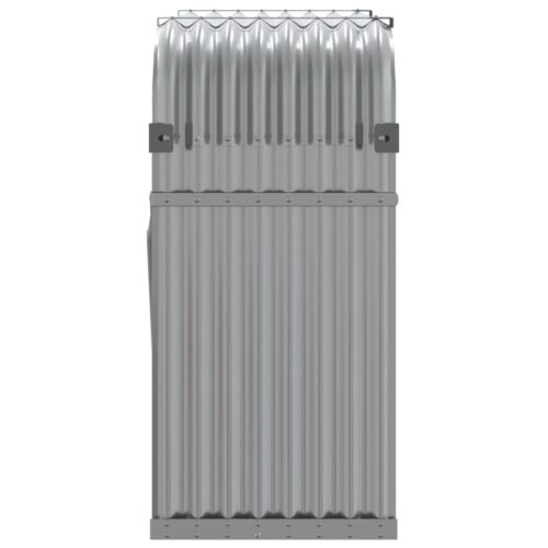 Log Holder Light Grey 120x45x100cm Galvanised Steel - Image 5