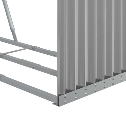 Log Holder Light Grey 120x45x100cm Galvanised Steel - Image 8