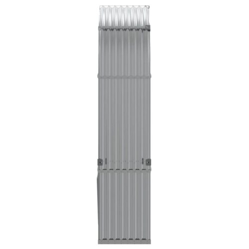 Log Holder Light Grey 120x45x210cm Galvanised Steel - Image 5