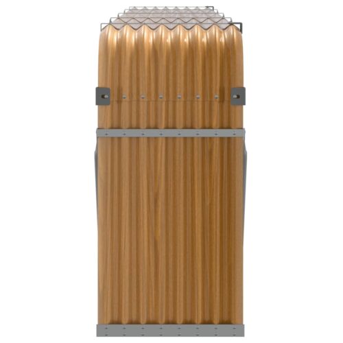 Log Holder Light Brown 300x45x100cm Galvanised Steel - Image 5